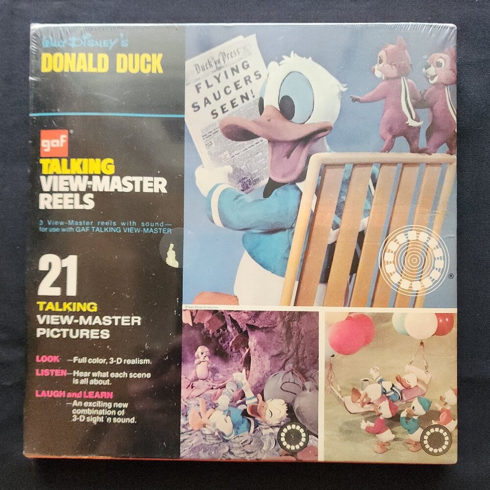 Vintage GAF Talking View-Master Reels Walt Disney's "DONALD DUCK" Sealed
